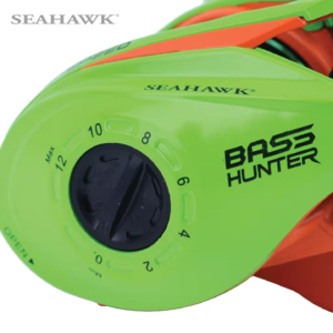 129.png BASS HUNTER 103HSL 7.5:1 Yellow Baitcasting Reel