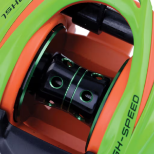 132.png BASS HUNTER 103HSL 7.5:1 Yellow Baitcasting Reel