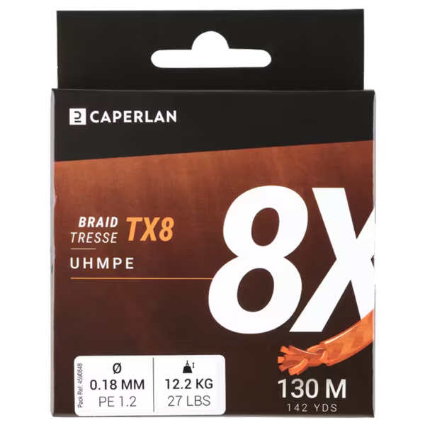 241.png TX8 130 m Orange Braided Lure Fishing Line