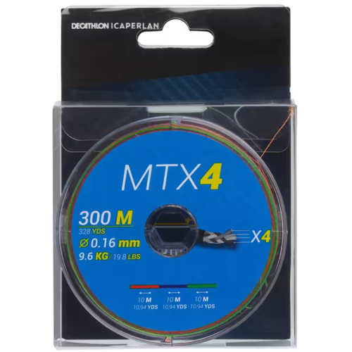 MTX4 300 m Multicolour 4-Strand Sea Fishing Braid
