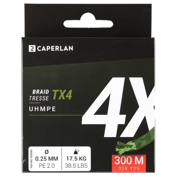 250.png TX4 300 m Khaki Braided Lure Fishing Line