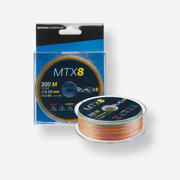 MTX8 300 m Multicolour 8-Strand Sea Fishing Braid 20/100