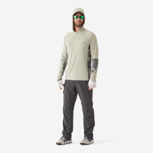 Anti-UV Fishing Hoodie T-Shirt 500 UPF 50+ – Green