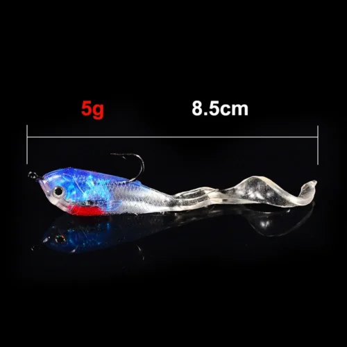 5-Piece Soft Fishing Lures 2.2in 5.2g